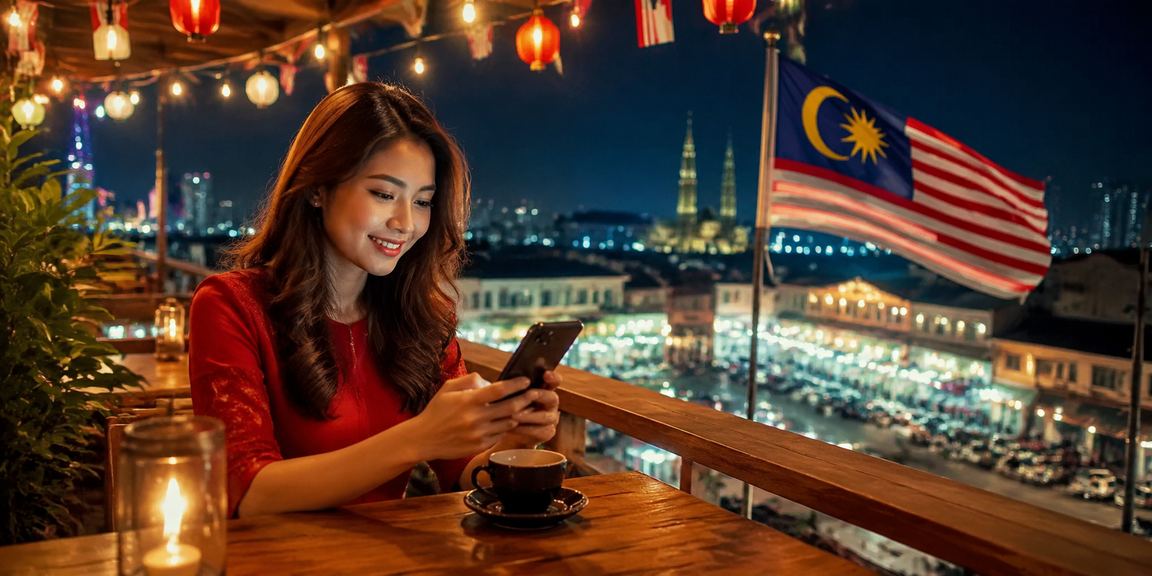 Pengguna Malaysia membeli tiket loteri melalui telefon pintar di Kota Bharu